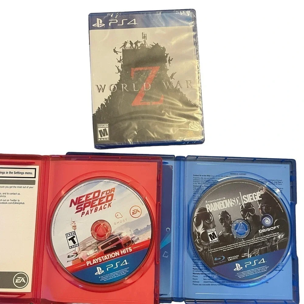 PS4 Games: World War Z, Need for Speed, Rainbow 6 Siege